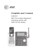 AT&T CL83143 Complete User'S Manual preview