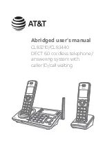 Preview for 1 page of AT&T CL83210 Abridged User Manual