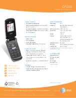 Предварительный просмотр 2 страницы AT&T CP150 Specifications