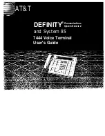 Предварительный просмотр 1 страницы AT&T Definity 7444 User Manual