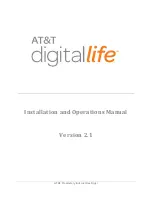 AT&T Digital Life Installation And Operation Manual preview