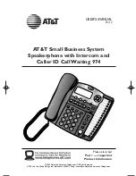 AT&T Four-Line Intercom Speakerphone 974 User Manual предпросмотр