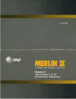 Предварительный просмотр 1 страницы AT&T MERLIN II 10 User Manual