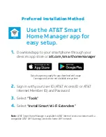 Предварительный просмотр 2 страницы AT&T Smart Wi-Fi Extender Installation Manual
