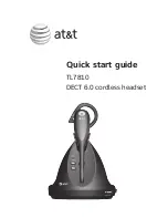 Предварительный просмотр 1 страницы AT&T TL7810 Quick Start Manual