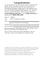 Preview for 2 page of AT&T TL90078 User Manual