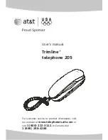 Предварительный просмотр 1 страницы AT&T Trimline 205 User Manual