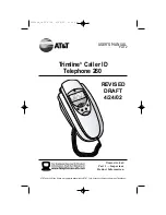 Предварительный просмотр 1 страницы AT&T Trimline 260 User Manual