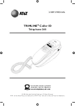 Предварительный просмотр 1 страницы AT&T TRIMLINE 265 User Manual