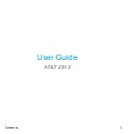 AT&T Z812 User Manual preview