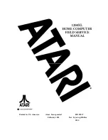 Atari 1200 XL Field Service Manual preview