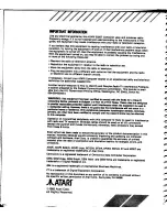 Предварительный просмотр 2 страницы Atari 520ST Owner'S Manual