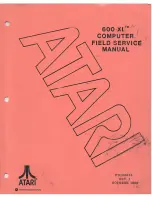 Preview for 1 page of Atari 600XI Field Service Manual