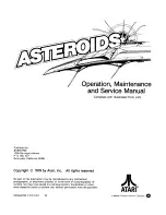 Preview for 3 page of Atari ASTEROIDS Operation, Maintenance And Service Manual