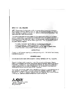 Предварительный просмотр 2 страницы Atari Falcon 030 Owner'S Manual