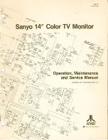 Preview for 1 page of Atari Sanyo 14" Maintenance And Service Manual