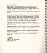 Preview for 2 page of Atari SLM605 Series Owner'S Manual