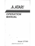 Atari ST300 Operation Manual preview