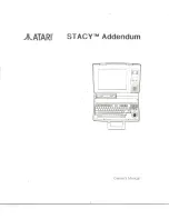 Preview for 1 page of Atari STACY Owner'S Manual