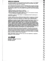 Предварительный просмотр 2 страницы Atari XE Owner'S Manual