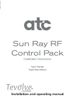 ATC SunRay RF Installation And Operating Manual preview