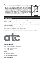 Preview for 16 page of ATC SunRay RF Installation And Operating Manual