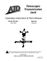 Предварительный просмотр 1 страницы ATD Tools Atd-7432 Operating Instructions & Parts Manual