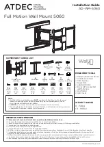 Preview for 1 page of Atdec AD-WM-5060 Installation Manual