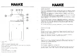 Preview for 2 page of ATE HAAKE A82 Manual