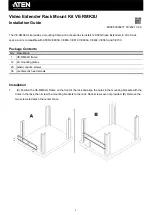 Preview for 1 page of ATE VE-RMK2U Installation Manual