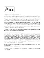 Предварительный просмотр 15 страницы Atec A590TM Installation Manual