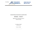 Предварительный просмотр 1 страницы Atec CMX25 Operating And Maintenance Instructions Manual