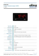 Preview for 1 page of Ateg CUB5TC Manual