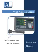 Предварительный просмотр 1 страницы Atek ADR 10 Series Operation Manual