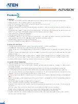 Preview for 2 page of ATEN Altusen KM0032 Specifications