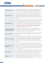 Preview for 4 page of ATEN Altusen KM0032 Specifications