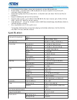 Preview for 3 page of ATEN CS1708i Specifications