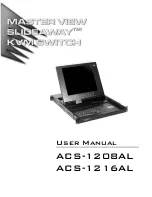 ATEN Master View Slideaway ACS-1208AL User Manual preview