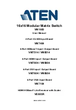 ATEN VM1600 User Manual предпросмотр