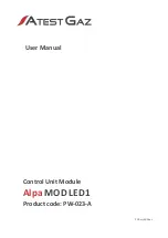 Предварительный просмотр 1 страницы Atest Gaz Alpa MOD LED1 User Manual