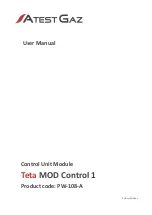 Preview for 1 page of Atest Gaz Teta MOD Control 1 User Manual