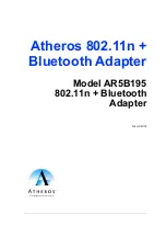 Preview for 1 page of Atheros AR5B195 Manual