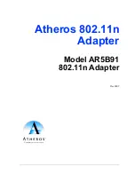 Preview for 1 page of Atheros AR5B91 Manual