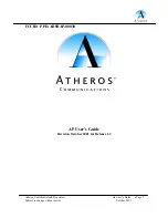 Preview for 1 page of Atheros AR5BAP-00030 User Manual