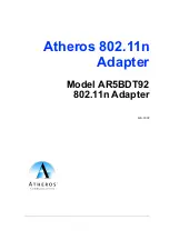 Atheros AR5BDT92 Manual preview