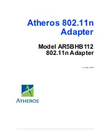 Preview for 1 page of Atheros AR5BHB112 Manual