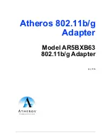 Preview for 1 page of Atheros AR5BXB63 User Manual