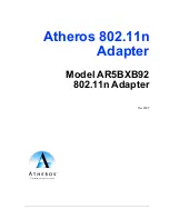 Предварительный просмотр 1 страницы Atheros AR5BXB92 Manual