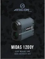 Athlon MIDAS 1200Y User'S Manual And Care Instructions preview