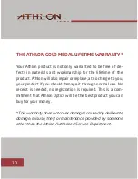 Preview for 10 page of Athlon MIDAS 1200Y User'S Manual And Care Instructions